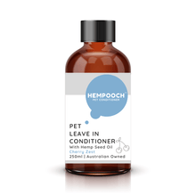Load image into Gallery viewer, Product image of 250ml bottle of human grade waterless pet leave in conditioner with 100% Australian hemp seed oil.