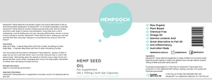 Hempooch™ Hemp Seed Oil Soft Gel Capsules Label